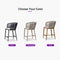 PURPLE LEAF Outdoor Bar stools Stools Set of 2 Rattan Bar Chairs with Embedded Cushions and  Back for Outdoor or Indoor
