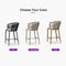 PURPLE LEAF Outdoor Bar stools Stools Set of 2 Rattan Bar Chairs with Embedded Cushions and  Back for Outdoor or Indoor