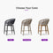 PURPLE LEAF Outdoor Bar stools Stools Set of 2 Rattan Bar Chairs with Embedded Cushions and  Back for Outdoor or Indoor