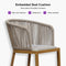 PURPLE LEAF Outdoor Bar stools Stools Set of 2 Rattan Bar Chairs with Embedded Cushions and  Back for Outdoor or Indoor