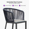 PURPLE LEAF Outdoor Bar stools Stools Set of 2 Rattan Bar Chairs with Embedded Cushions and  Back for Outdoor or Indoor