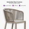 PURPLE LEAF Outdoor Bar stools Stools Set of 2 Rattan Bar Chairs with Embedded Cushions and  Back for Outdoor or Indoor