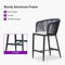 PURPLE LEAF Outdoor Bar stools Stools Set of 2 Rattan Bar Chairs with Embedded Cushions and  Back for Outdoor or Indoor