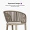 PURPLE LEAF Outdoor Bar stools Stools Set of 2 Rattan Bar Chairs with Embedded Cushions and  Back for Outdoor or Indoor
