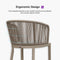 PURPLE LEAF Outdoor Bar stools Stools Set of 2 Rattan Bar Chairs with Embedded Cushions and  Back for Outdoor or Indoor
