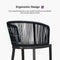 PURPLE LEAF Outdoor Bar stools Stools Set of 2 Rattan Bar Chairs with Embedded Cushions and  Back for Outdoor or Indoor
