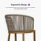PURPLE LEAF Outdoor Bar stools Stools Set of 2 Rattan Bar Chairs with Embedded Cushions and  Back for Outdoor or Indoor