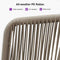 PURPLE LEAF Outdoor Bar stools Stools Set of 2 Rattan Bar Chairs with Embedded Cushions and  Back for Outdoor or Indoor