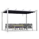 Clearance - PURPLE LEAF Outdoor Retractable Pergola with Sun Shade Canopy - Purple Leaf Garden