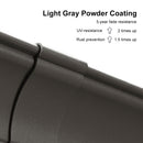 PURPLE LEAF Light Grey Metal Carport with Galvanized Steel Roof Heavy Duty Permanent Outdoor Car Shelter