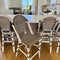 PURPLE LEAF French Counter Height Bar Height Stool Set of 2, Patio Bar Chairs with Back Rattan, French Bistro Set
