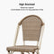 PURPLE LEAF French Counter Height Bar Height Stool Set of 2, Patio Bar Chairs with Back Rattan, French Bistro Set