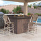 PURPLE LEAF French Counter Height Bar Height Stool Set of 2, Patio Bar Chairs with Back Rattan, French Bistro Set