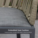 Clearance-PURPLE LEAF Modern Bar Stool Set of 2, Woven Counter Stools with Back, Bistro Bar Stools