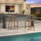 PURPLE LEAF Outdoor Bar stools Stools Set of 2 Rattan Bar Chairs with Embedded Cushions and  Back for Outdoor or Indoor