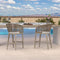 PURPLE LEAF Outdoor Bar stools Stools Set of 2 Rattan Bar Chairs with Embedded Cushions and  Back for Outdoor or Indoor