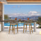 PURPLE LEAF Outdoor Bar stools Stools Set of 2 Rattan Bar Chairs with Embedded Cushions and  Back for Outdoor or Indoor
