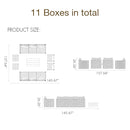 PURPLE LEAF Sanori Classical with Table Patio Conversation Set with Beige Ottoman and Cushions for Backyard or Porch