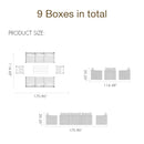 PURPLE LEAF Sanori Classical with Table Patio Conversation Set with Beige Ottoman and Cushions for Backyard or Porch