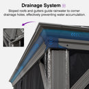 PURPLE LEAF Light Grey Metal Carport with Galvanized Steel Roof Heavy Duty Permanent Outdoor Car Shelter