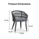 PURPLE LEAF Modern Outdoor Dining Table with 6/8/10 Seats, All-Weather Aluminum Table and Rattan Chairs with Cushions, Champagne
