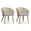 OPEN BOX I PURPLE LEAF Outdoor Dining Chair ×2 All-Weather PE Rattan with Aluminum Frame