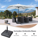 PURPLE LEAF Aluminum Patio Table Umbrella Heavy Duty Market Umbrella with Base