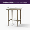 PURPLE LEAF Outdoor Bar Table Patio Dining Table Coffee Kitchen Breakfast Bistro Pub Bar Table for Patio Poolside