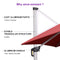PURPLE LEAF Best Square Cantilever Pool Umbrella Outdoor Patio Sun Porch Umbrella