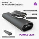 PURPLE LEAF Outdoor Porch Swing with Stand, 3-seat Swing Chair