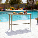 PURPLE LEAF Outdoor Bar Table Patio Dining Table Coffee Kitchen Breakfast Bistro Pub Bar Table for Patio Poolside