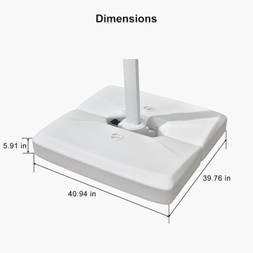White Cantilever Patio Umbrella Base