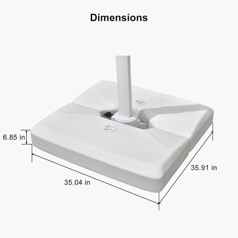 PURPLE LEAF OPEN BOX White Patio Cantilever Umbrella Base ZY02XBBS