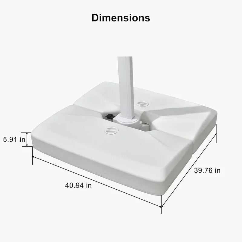 PURPLE LEAF OPEN BOX White Patio Cantilever Umbrella Base ZY02XBBS