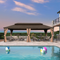 PURPLE LEAF 13' x 20' Patio Gazebo for Backyard Hardtop Galvanized Steel Roof Awning
