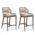 PURPLE LEAF Bar Stool Set of 2, Modern Counter Stool & Bar Stools with Cushions, Isand Bar Stools.