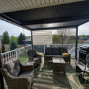 PURPLELEAF Outdoor Louvered Pergola Roller Blinds with Thermal Insulated, UV Protection Waterproof Fabric, Privacy Protection for Pergola, Easy to Install