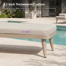 PURPLE LEAF Patio Chaise Lounge Chair, Aluminum Pool Lounge Chairs for Outdoor with 2 Cushions for Deck, Pool, Lawn, Garden, Courtyard, Porch