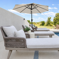 PURPLE LEAF Patio Chaise Lounge Chair, Aluminum Pool Lounge Chairs for Outdoor with 2 Cushions for Deck, Pool, Lawn, Garden, Courtyard, Porch