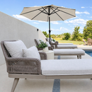 PURPLE LEAF Patio Chaise Lounge Chair, Aluminum Pool Lounge Chairs for Outdoor with 2 Cushions for Deck, Pool, Lawn, Garden, Courtyard, Porch
