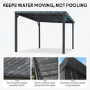 PURPLE LEAF Premium Wall-Mounted Lean to Gazebo with Galvanized Steel Roof for Outdoor Living