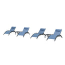 PURPLE LEAF Patio Chaise Lounge Set Outdoor Beach Pool Sunbathing Lawn Lounger Recliner Chair Outside Chairs with Side Table Included