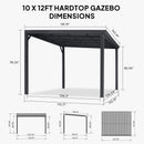 PURPLE LEAF Premium Wall-Mounted Lean to Gazebo with Galvanized Steel Roof for Outdoor Living