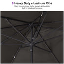 PURPLE LEAF Luxury Market Umbrella 1.9"/2.4"/3.1" Pole Commercial Hydraulic Semi-Automatic Umbrella