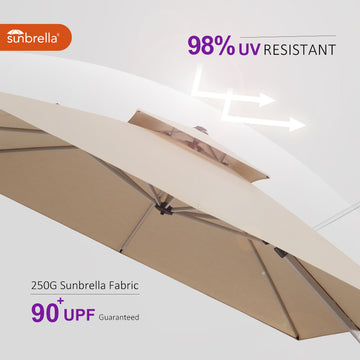 12x12 Sunbrella Cantilever Umbrella