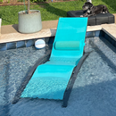 PURPLE LEAF Patio Chaise Lounge Set Outdoor Beach Pool Sunbathing Lawn Lounger Recliner Chair Outside Chairs with Side Table Included
