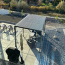 PURPLE LEAF Caesar Outdoor Louvered Pergola Patio Sun Shade Shelter with Adjustable Hardtop Patio Pergola Grey