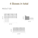 PURPLE LEAF Patio Gazebo with Aluminum Frame Grey Sanori L-Shaped Patio Couch Set-Bundle Set