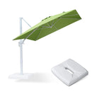 PURPLE LEAF Outdoor Patio Umbrella with Base, Best White Cantilever Umbrellas
