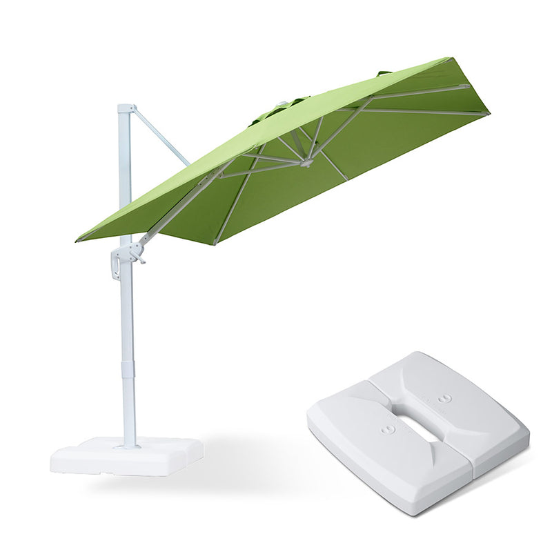 PURPLE LEAF Outdoor Patio Umbrella with Base, Best White Cantilever Umbrellas